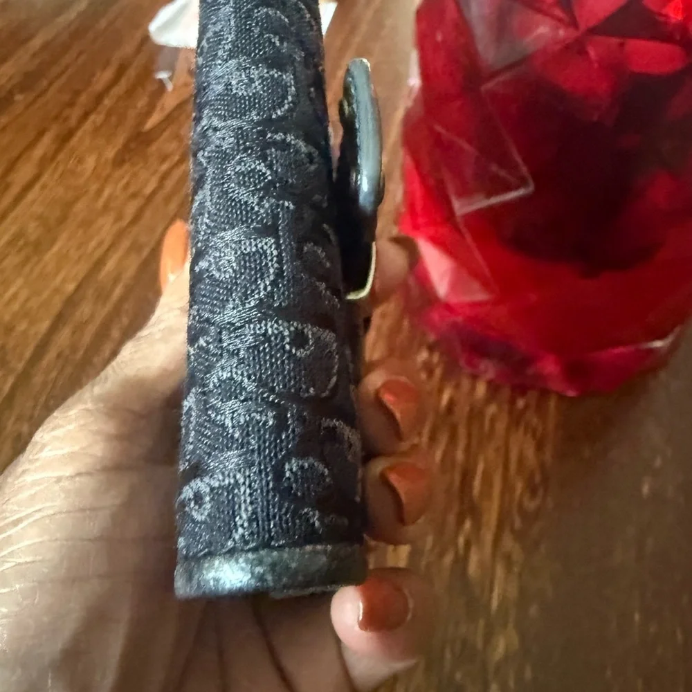 Dior Black Textured Wallet